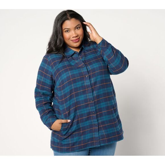 Joan Rivers Classics Collection Tops - Joan Rivers Classics Collection Women's Top Plus Sz 2X Regular Blue A653687